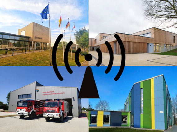 Bildcollage zum Funknetzwerk